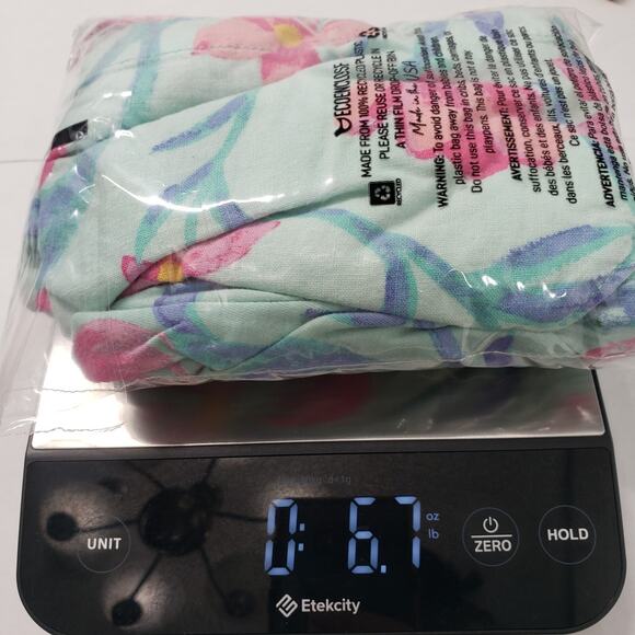 Oshkosh B'gosh Linen Blend Tank Shorts Set Girls 10/10A Pink Green Floral Peplem - Picture 16 of 16